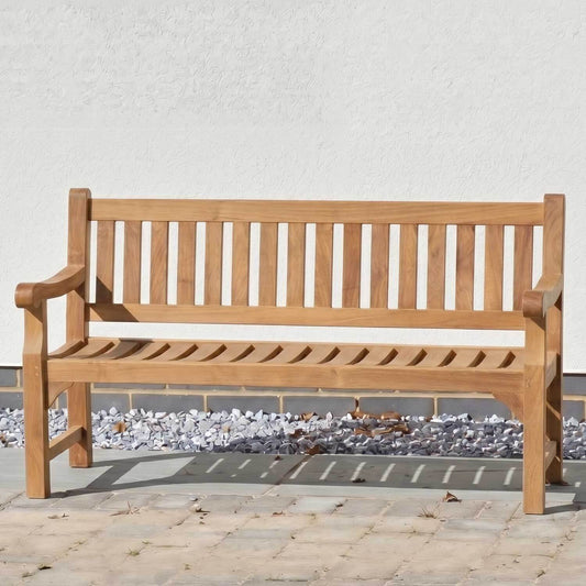 FSC® Grade Teak | 3 Seat Scroll Garden Bench | 150cm | tectona grandis