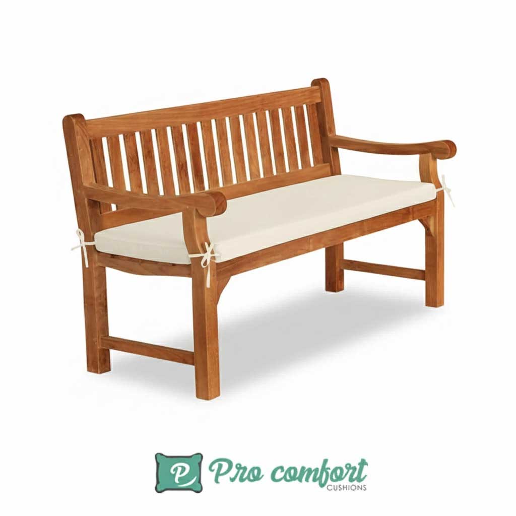 3 seat garden bench cushion in magnolia