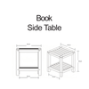 Teak Garden Book and Side Table with Shelf