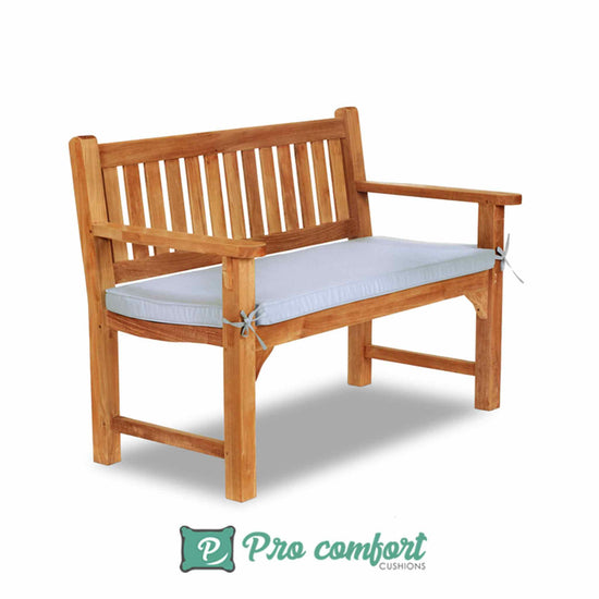 natural cushion on a garden bench