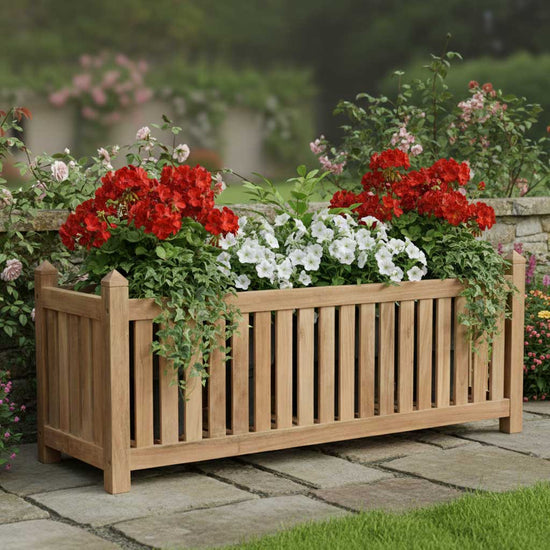 garden planter with flower display