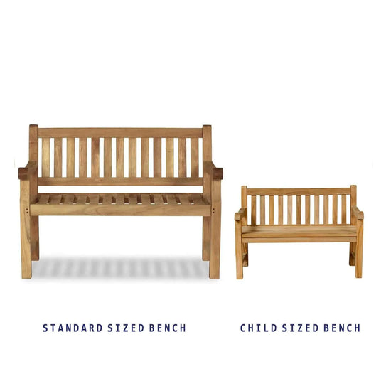 mini memorial bench showing size