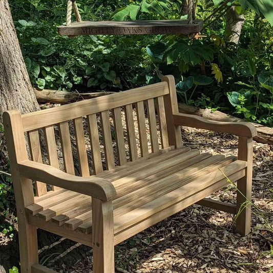 Min Bench Small Children's Teak Garden Bench | Durable 2 seat Kid's Outdoor Seat ...