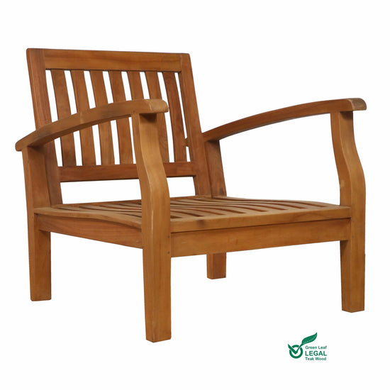 Wooden armchair on a white background 