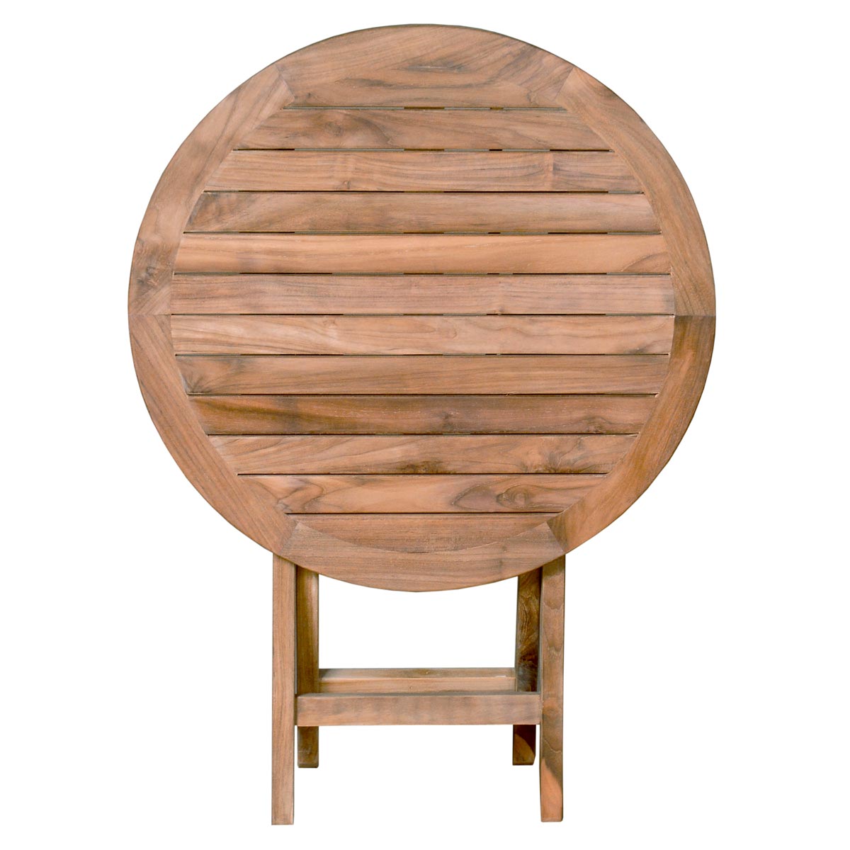 Wooden outdoor bistro style table folded