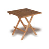 Wooden folding square coffee table on a white background