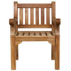 Teak Garden Armchair with armrests on a white background