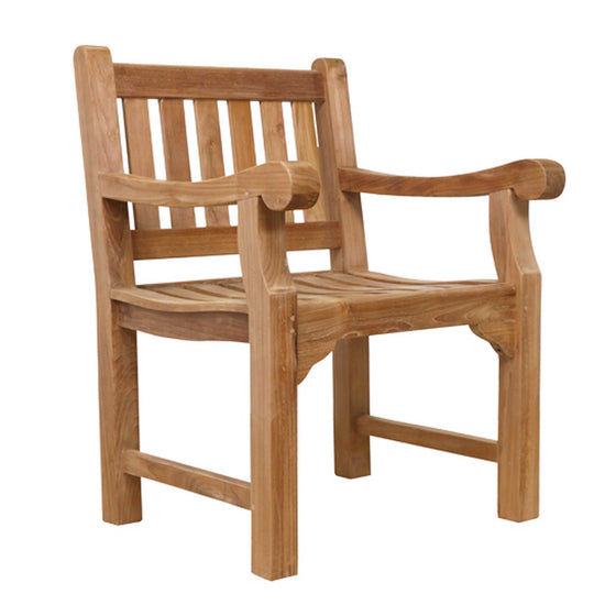 Teak Garden Armchair on a white background