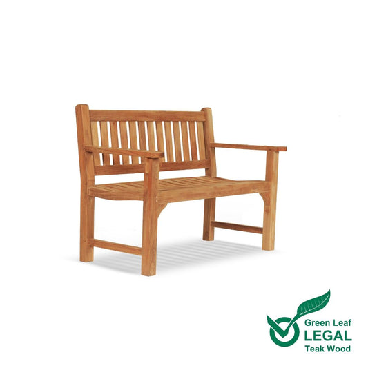 Teak Garden Bench 2 Seat Farleigh