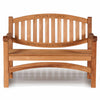 Garden bench Wooden oval 2 seat garden bench white background
