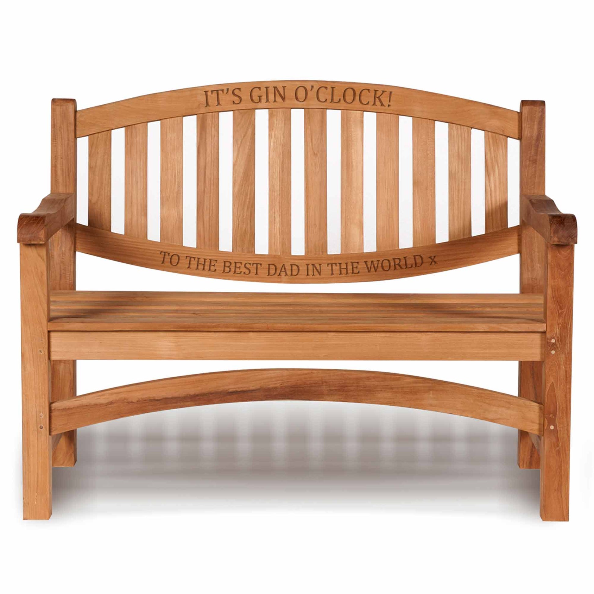 Garden bench Wooden oval 2 seat garden bench white background