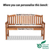 Teak Garden Bench 3 Seat Curved Cranbrook
