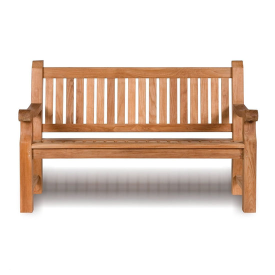 Heavy duty teak wooden bench