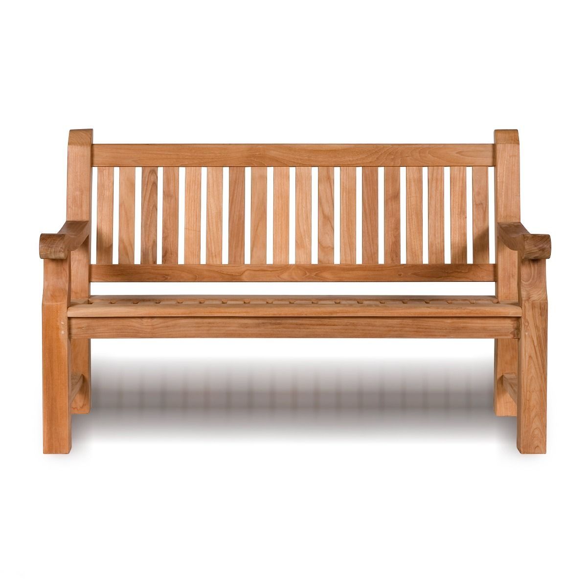 Heavy duty teak wooden bench