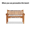Teak Garden Bench 4 Seat Farleigh