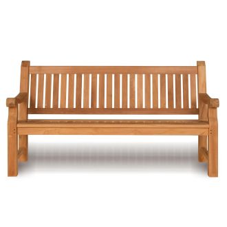 FSC wood teak garden bench 4 seater extra heavy