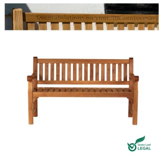 Personalised 5th Wood Anniversary Gift Idea Garden Benches 