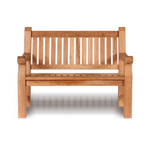 extra heavy sturdy wooden teak garden 2 seat bench