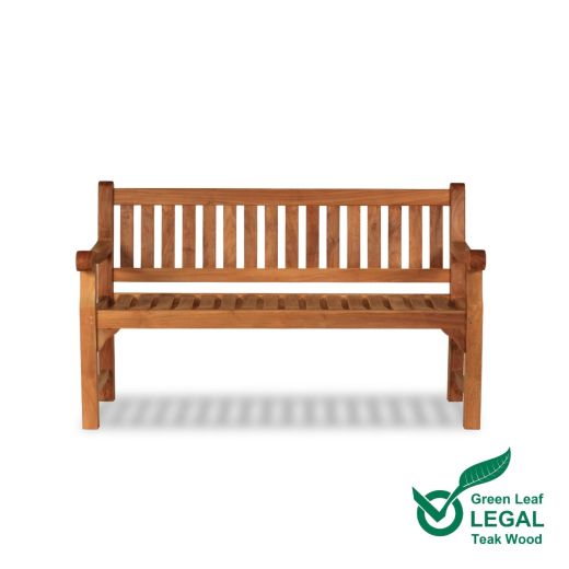 wooden teak garden 3 seat bench 